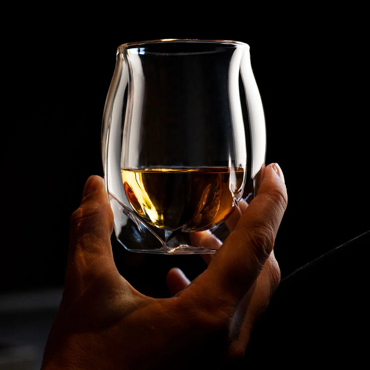 A modern whiskey glass for corporate gifting
